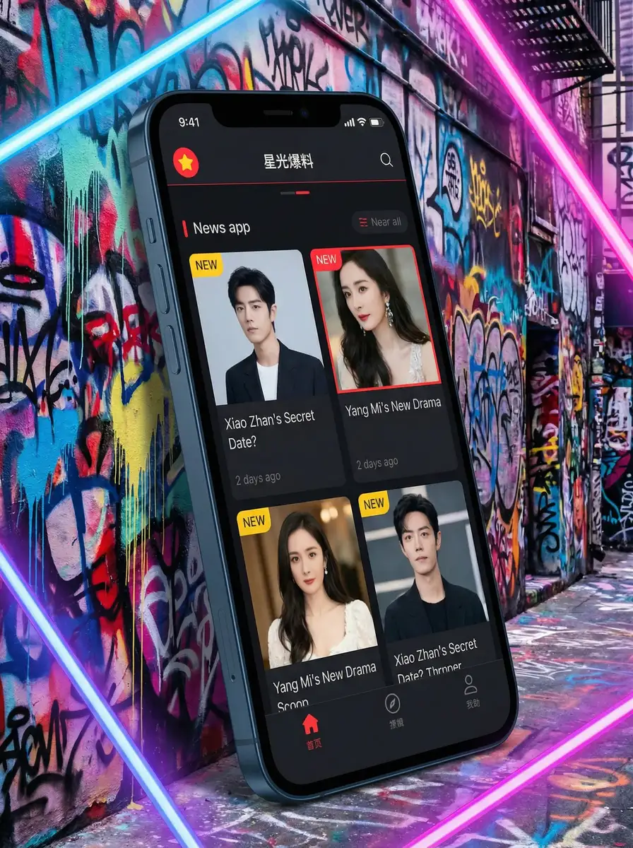 侯梦莎照片 APP界面展示 - 掌上吃瓜神器